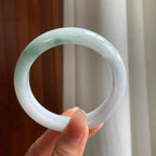 糯冰飘花翡翠平安镯（57.5mm）（yc333151）