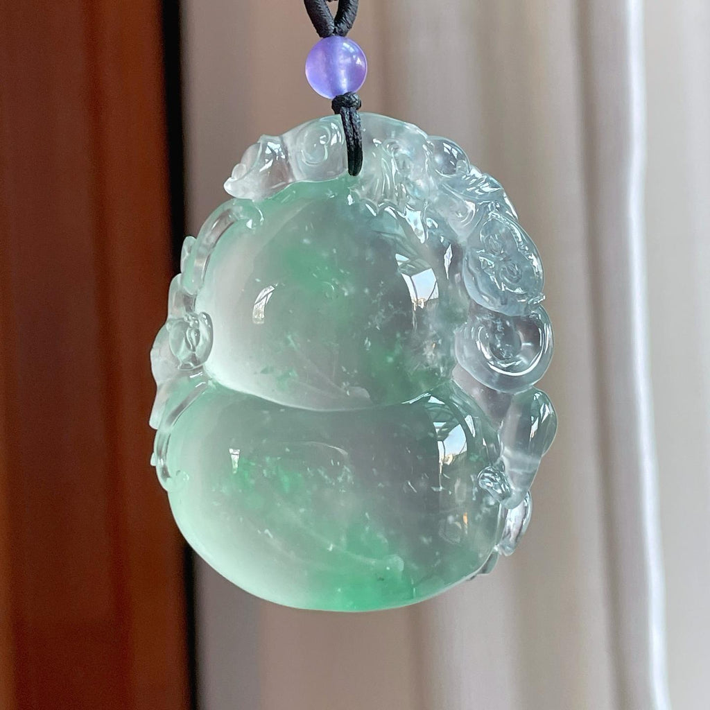 冰玻种飘花翡翠葫芦（yc397143）