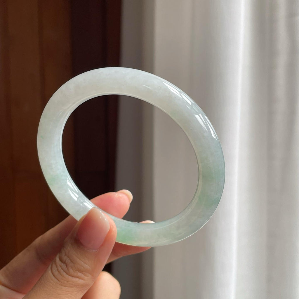 糯冰带色圆条手镯（57.8mm）（yc380328）