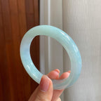 冰种晴底翡翠平安镯（58mm)（yc323652）