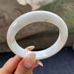 细糯种飘黄翡正圈平安镯57圈      天然缅甸A货翡翠（yc421233）
