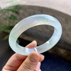 糯冰种飘花平安镯（57.2mm）（yc264530）