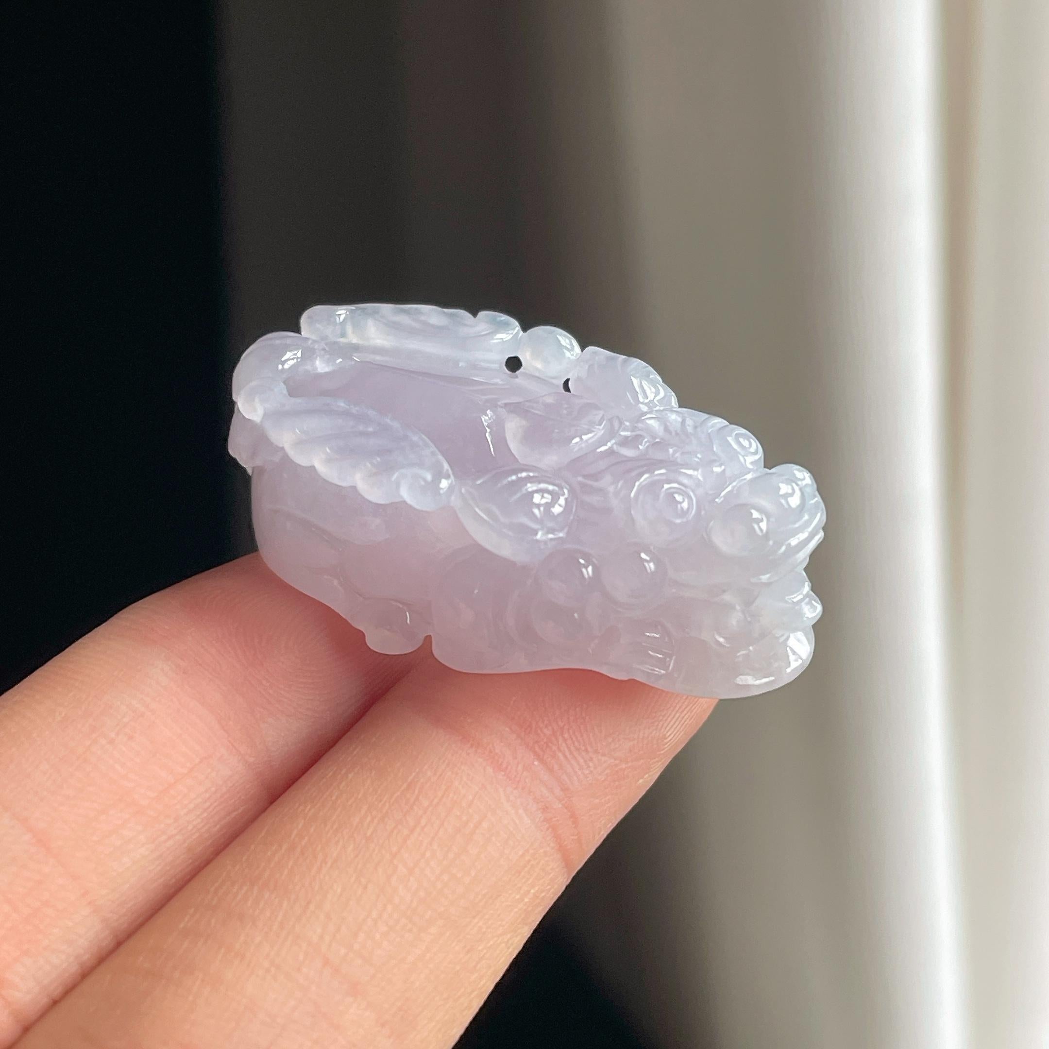 糯冰紫罗兰翡翠貔貅（yc356785）