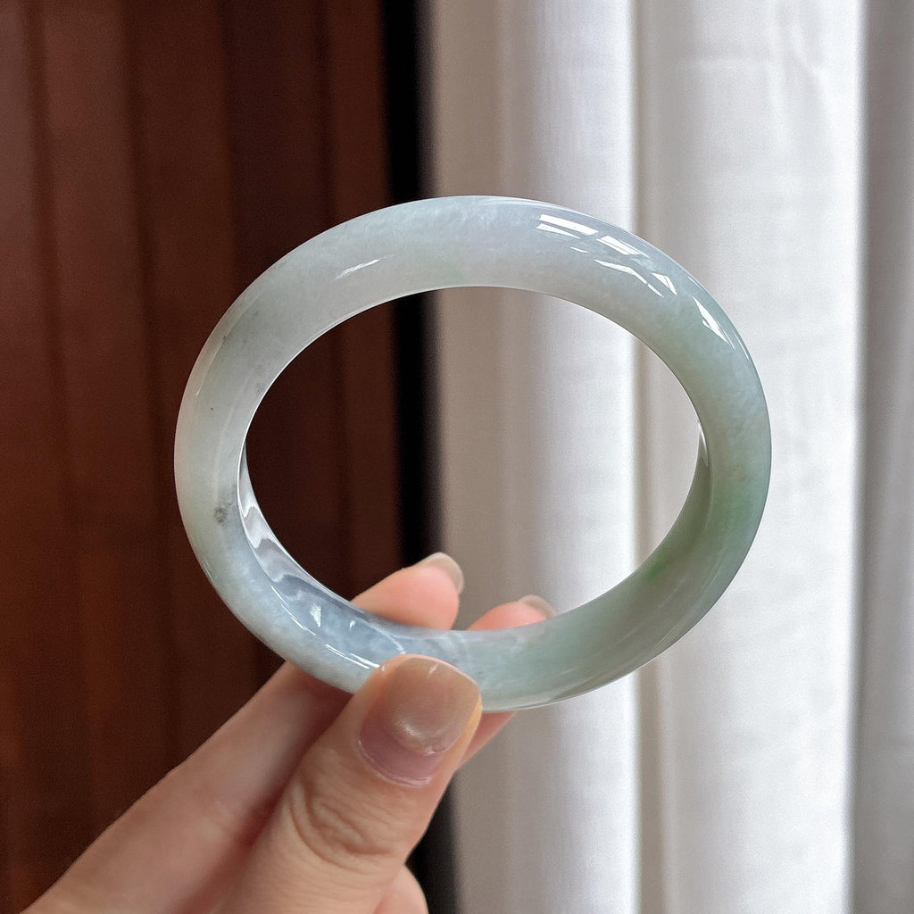 细糯种乌鸡特色正圈平安镯 56圈 天然缅甸A货翡翠（yc481646）