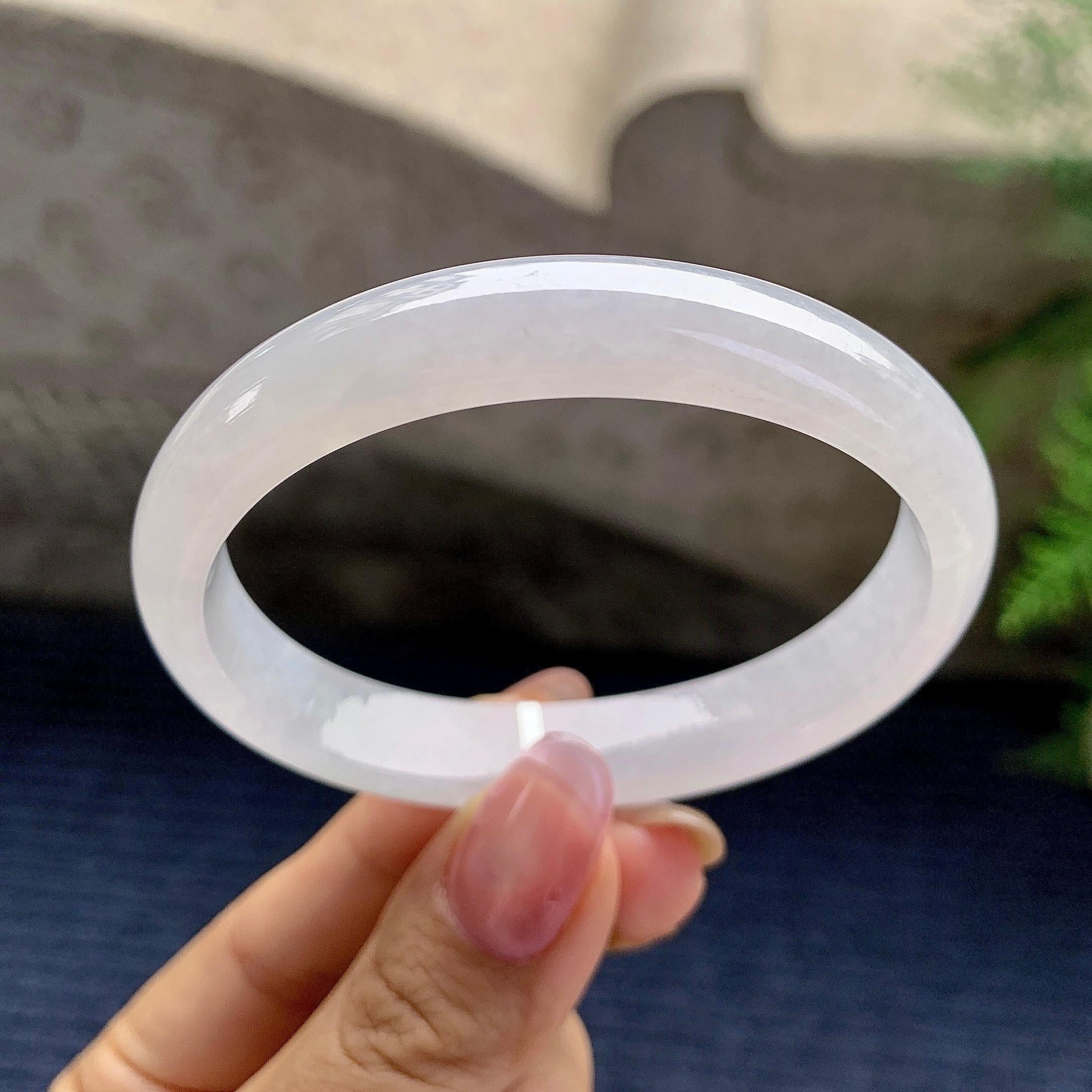 细糯种无色贵妃手镯（57.3mm）（yc280857）
