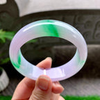 糯冰种春彩宽版轮胎手镯（58.5mm）（yc253001）