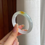 糯冰黄翡翡翠贵妃镯（50.2mm)（yc424980）