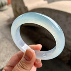 糯冰种淡晴底平安镯（54mm）（yc261147）