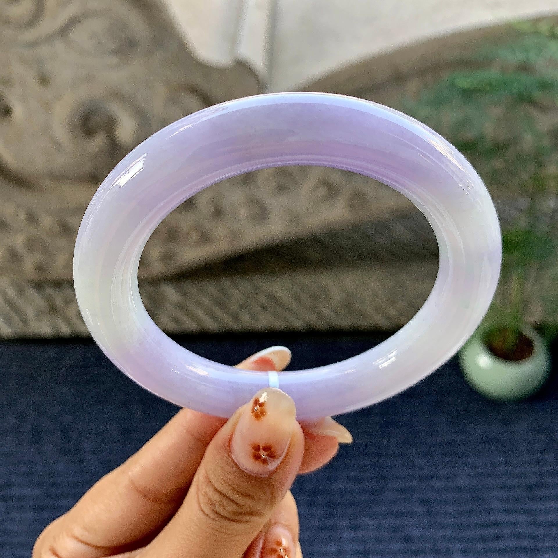 细糯种紫罗兰圆条手镯（59.2mm）（yc249453）