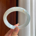 糯冰种特色黄翡翡翠平安镯(66.6mm)（yc420135）