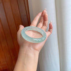 冰玻种淡晴底翡翠平安镯（54.5mm）（yc269034）