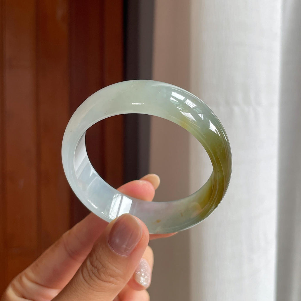 冰种宽版黄翡贵妃镯（57.5mm）（yc404781）