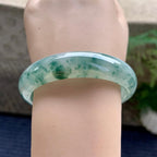 糯冰种飘花平安镯（57.7mm）（yc233900）