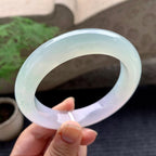糯冰种淡春彩平安镯（63mm）（yc196494）