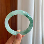 冰种飘花翡翠平安镯（56.7mm）（yc278717）