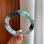 糯冰乌鸡特色翡翠平安镯（57.6mm）（yc276466）