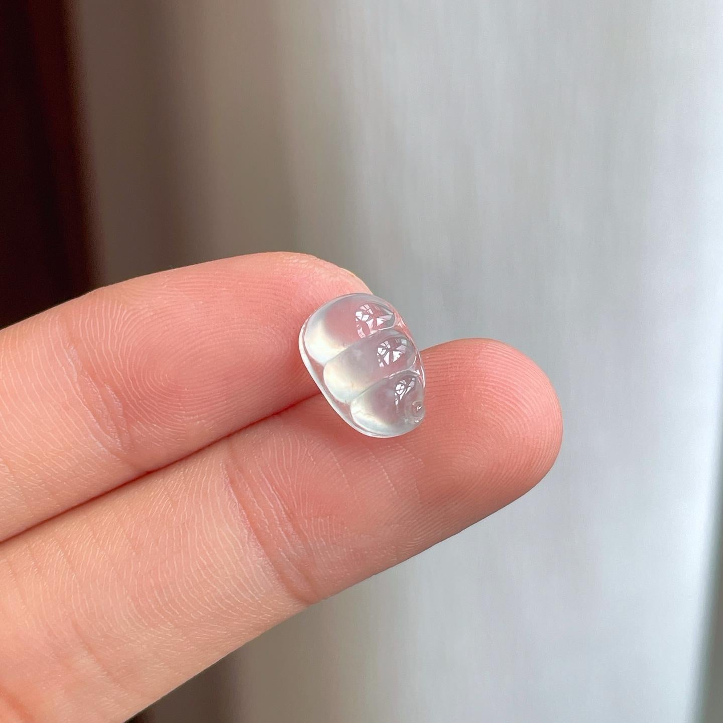 裸石冰玻种翡翠豆子（yc249141）