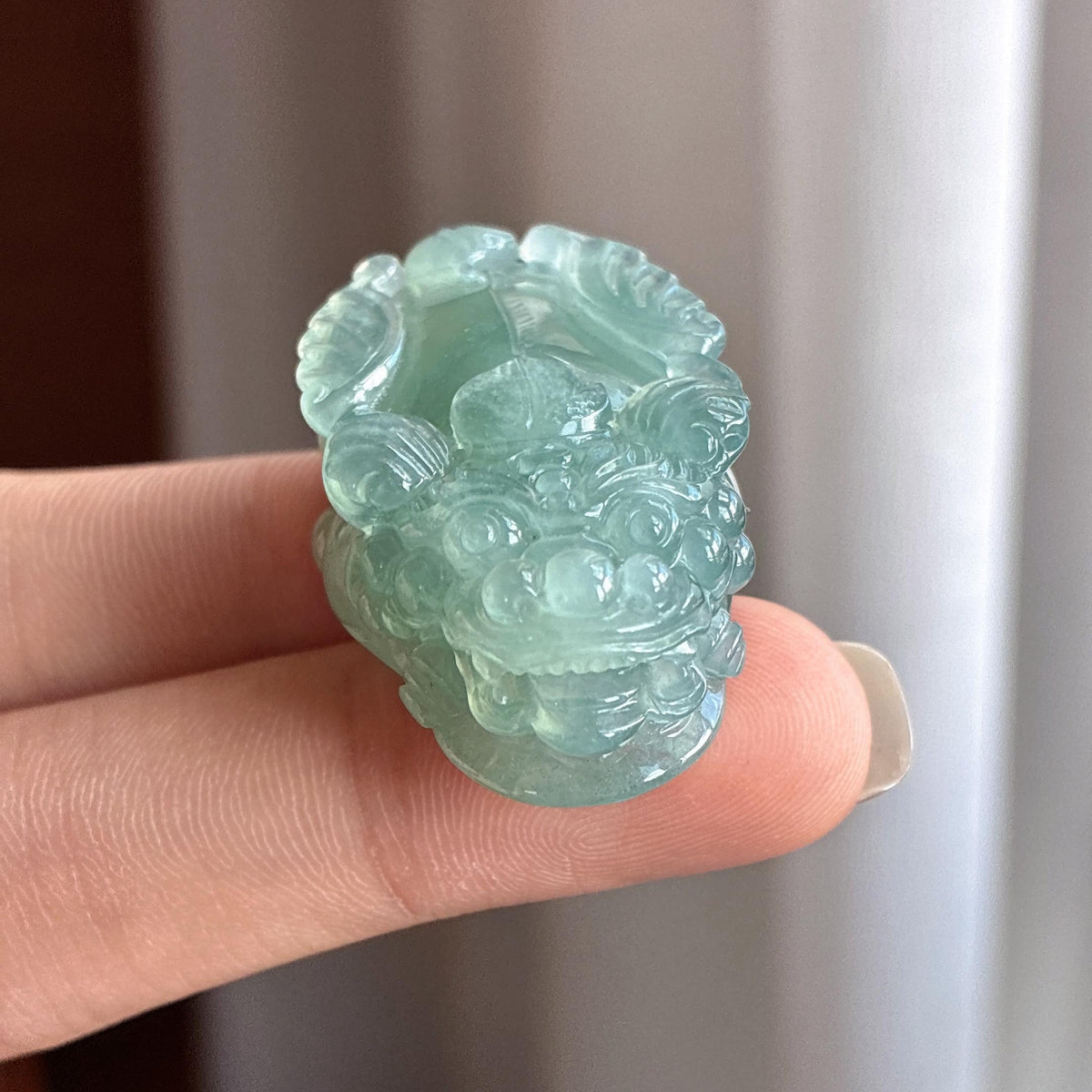 糯冰湖水绿貔貅挂件（yc712122）