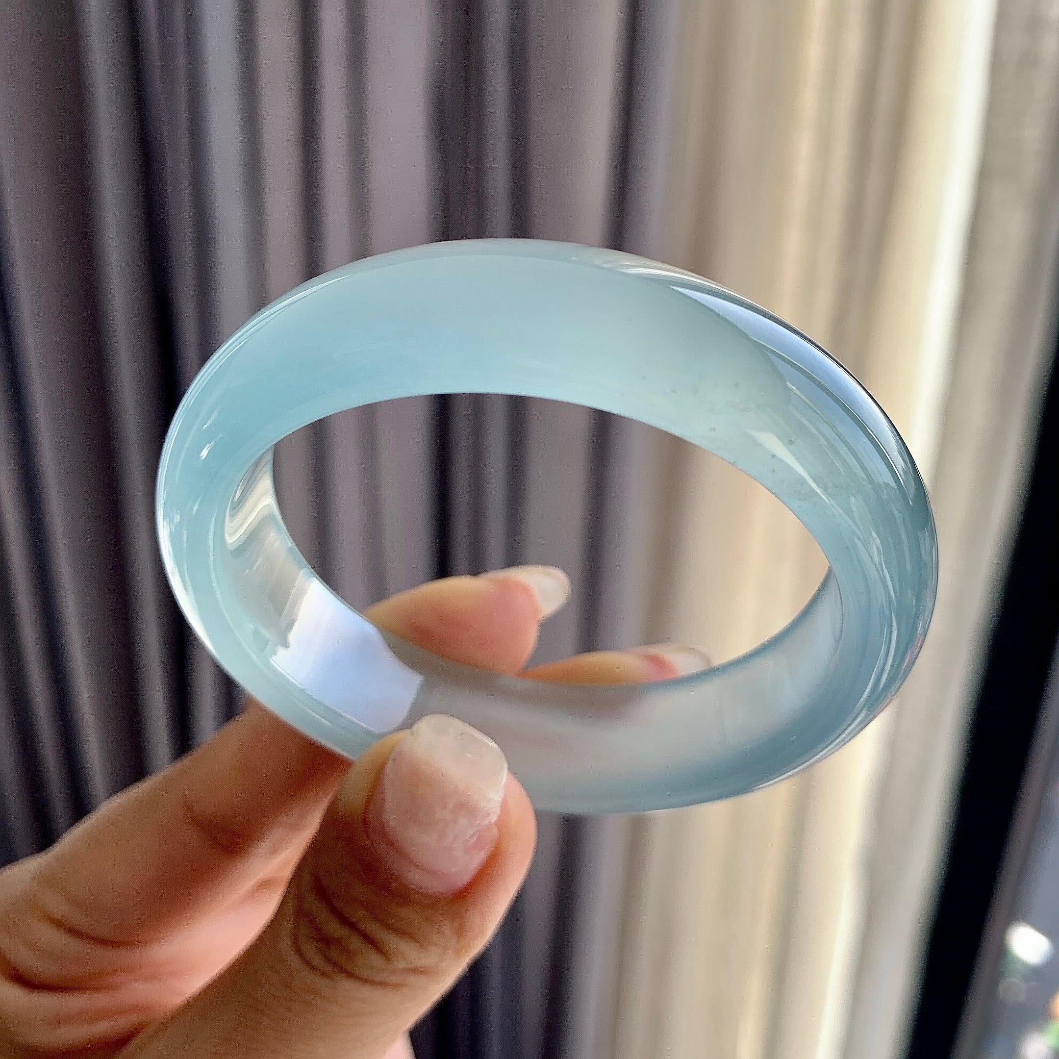冰种蓝水贵妃手镯（50.8mm）（yc277892）