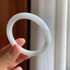 糯冰带色翡翠圆条手镯（54.3mm）（yc373958）