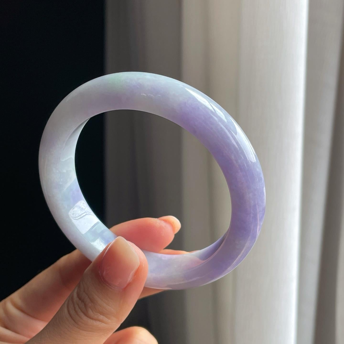 糯冰紫罗兰翡翠平安镯（57.5mm）（yc391266）