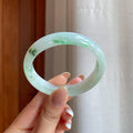 糯冰飘花翡翠贵妃镯（56mm)（yc374701）