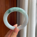 糯冰飘花翡翠圆条手镯（59mm）（yc414706）