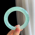 冰种晴底翡翠圆条手镯（57.4mm)（yc324023）