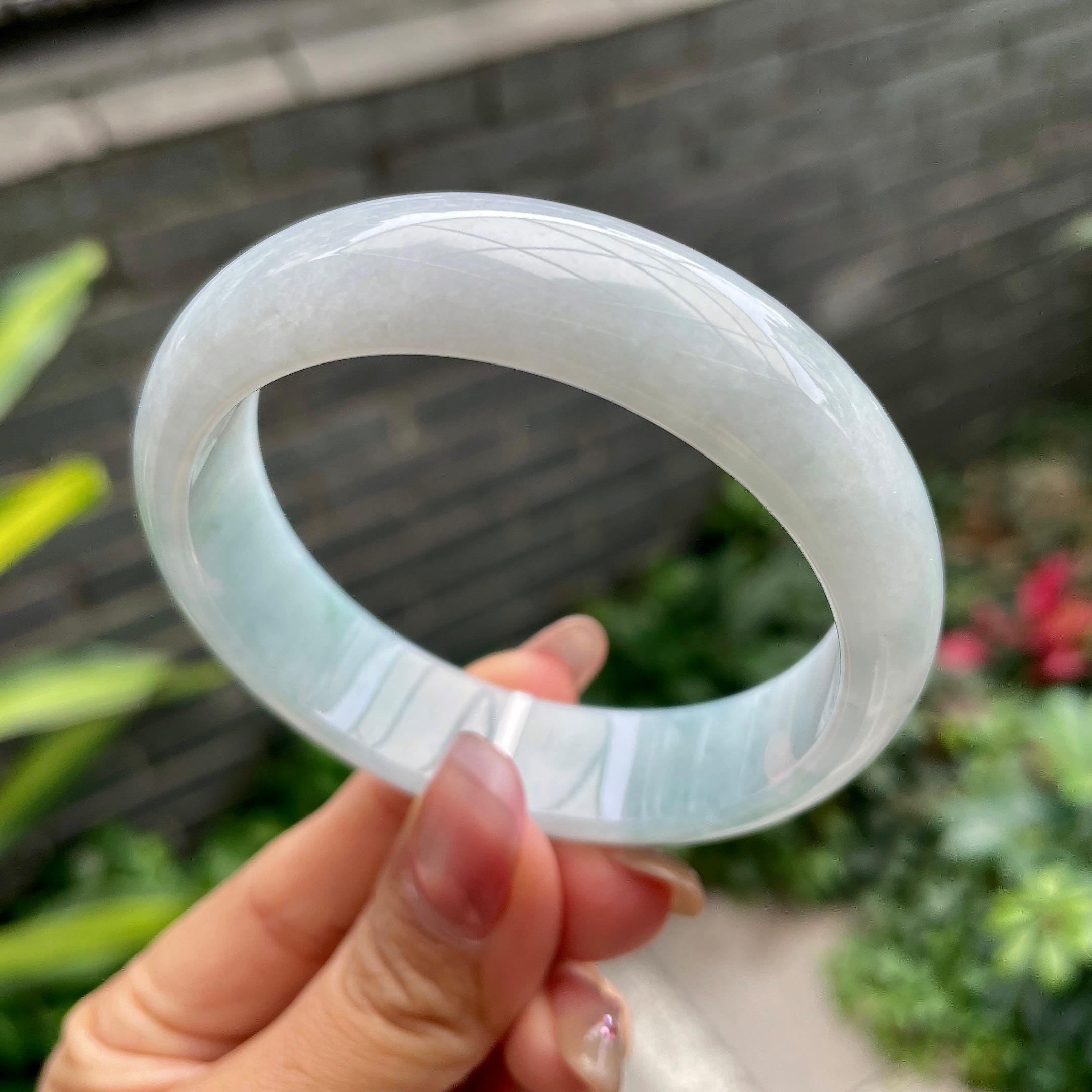 细糯种带底色宽版轮胎镯（57.7mm）（yc297951）