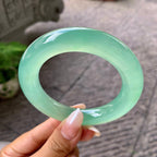 糯冰种晴水圆条手镯（56.8mm）（yc203708）