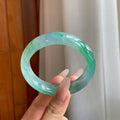 冰种飘绿花翡翠平安镯（55.7mm）（yc282507）