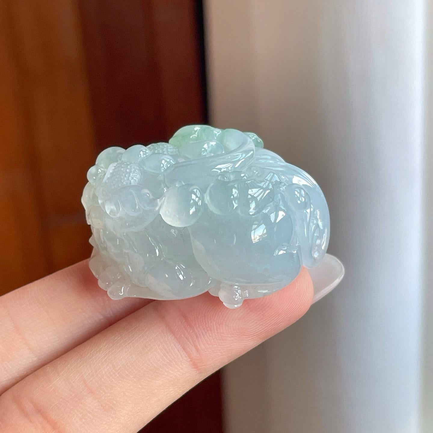 糯冰带色翡翠貔貅（yc269027）