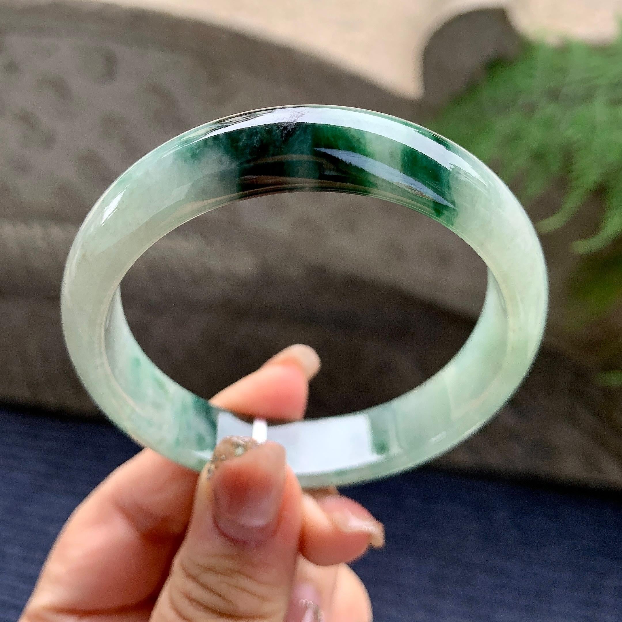 糯种飘花平安镯（57mm）（yc297959）