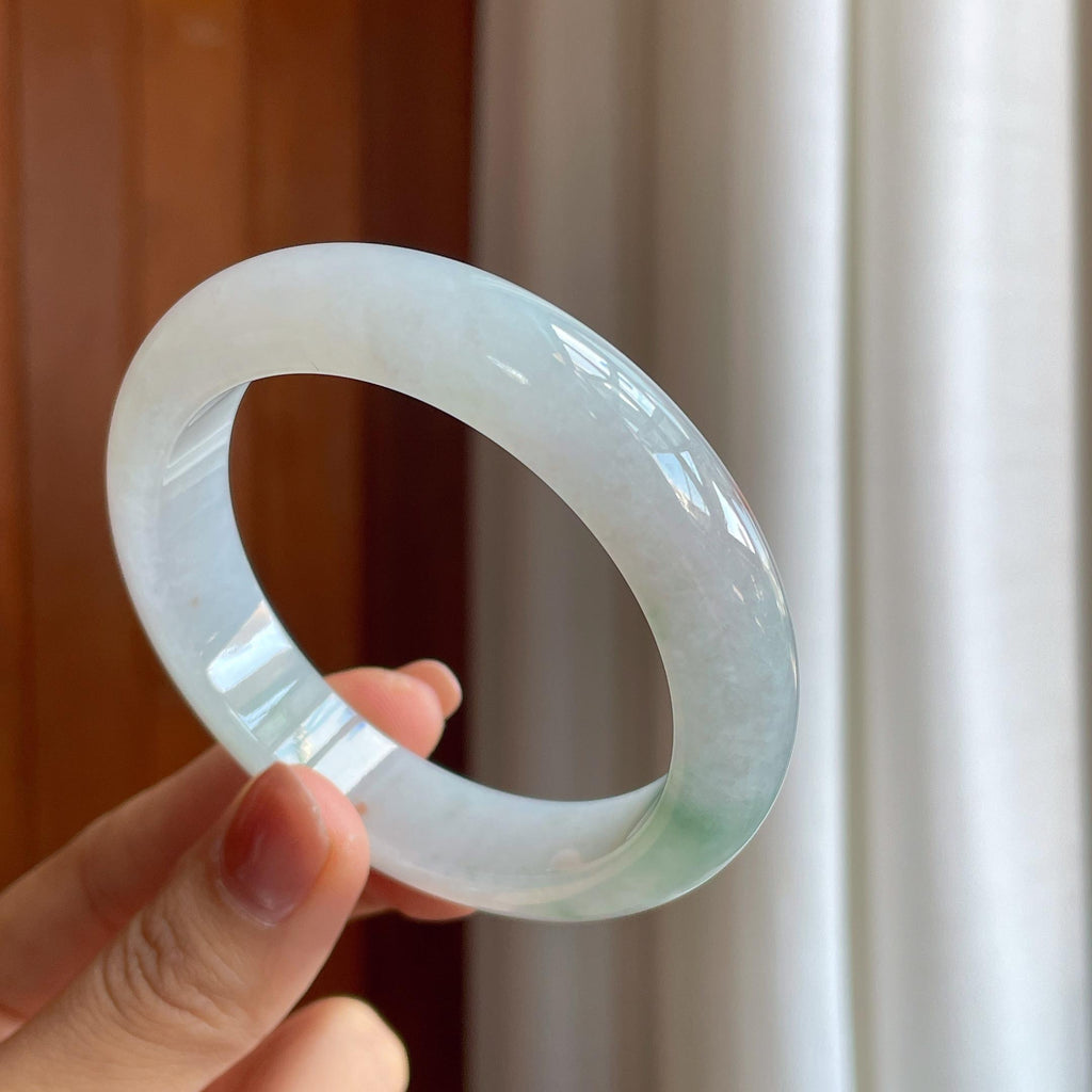 糯冰特色翡翠平安镯（55.5mm）（yc284567）