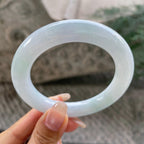 细糯种带底色圆条手镯55圈    天然缅甸A货翡翠（yc351371）