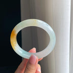 冰种黄翡翡翠平安镯（59.2mm）（yc391395）