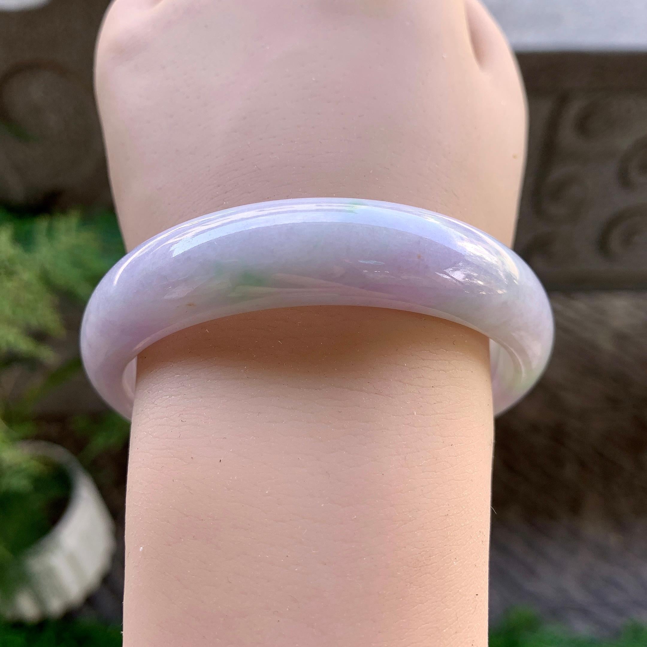 糯种淡春彩平安镯（58mm）（yc259062）