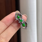 Nhẫn Ngọc Bích Myanmar Tự Nhiên Loại A (yc450392) - 18k Màu Xanh Lục Đầy Đặn Dạng Băng Chủng (Kiểu Hai Chức Năng)