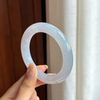 糯冰紫罗兰翡翠圆条手镯 55圈（yc436488）