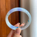糯冰飘紫翡翠平安镯（55.4mm)（yc373439）