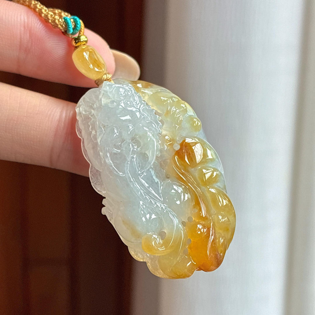 糯冰黄翡翡翠貔貅（yc434903）