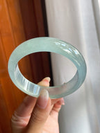 冰玻种晴底翡翠平安镯（57.3mm）（yc220813）
