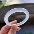 冰种无色圆条手镯（53.3mm）