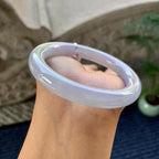 细糯种淡紫罗兰圆条手镯（58.4mm）（yc249446）