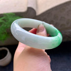 细糯种飘阳绿宽版轮胎手镯（58.2mm）（yc196020）