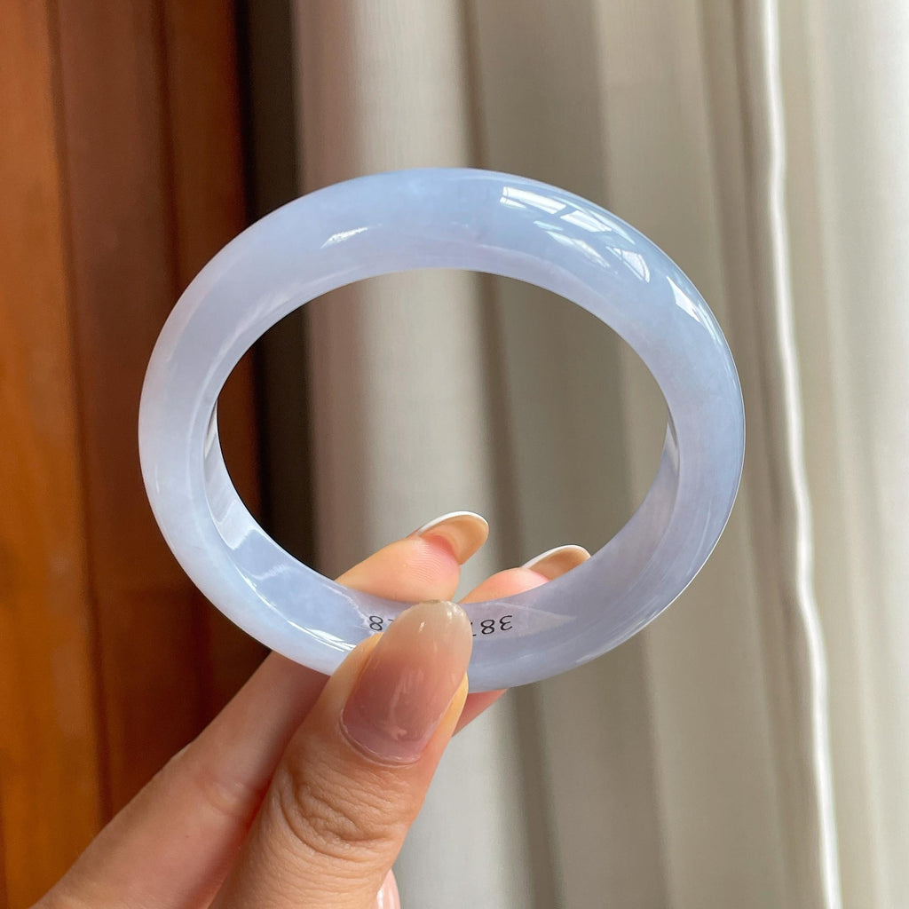 冰紫罗兰翡翠平安镯（53.7mm)（yc403894）