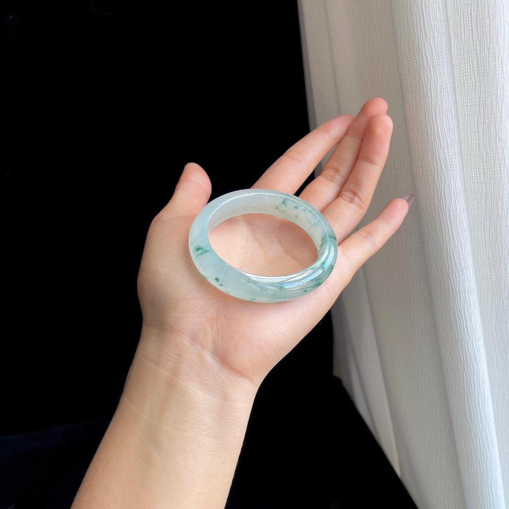 冰种飘花翡翠贵妃镯（54mm）（yc329500）