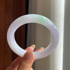 糯冰紫罗兰飘翠翡翠平安镯(59.8mm)（yc420163）