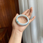 糯冰飘花翡翠平安镯（55.5mm）（yc314128）