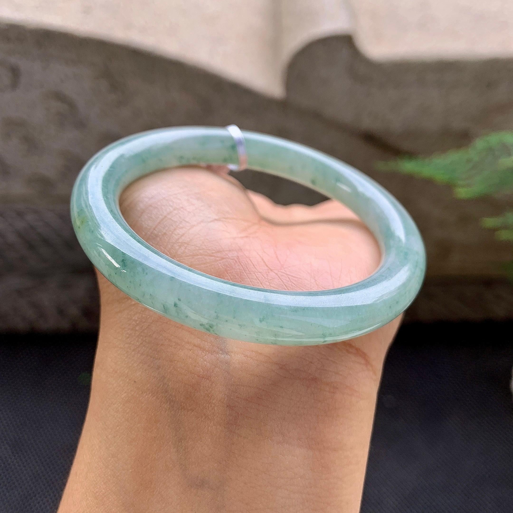 细糯种飘花圆条手镯（54mm）（yc257772）